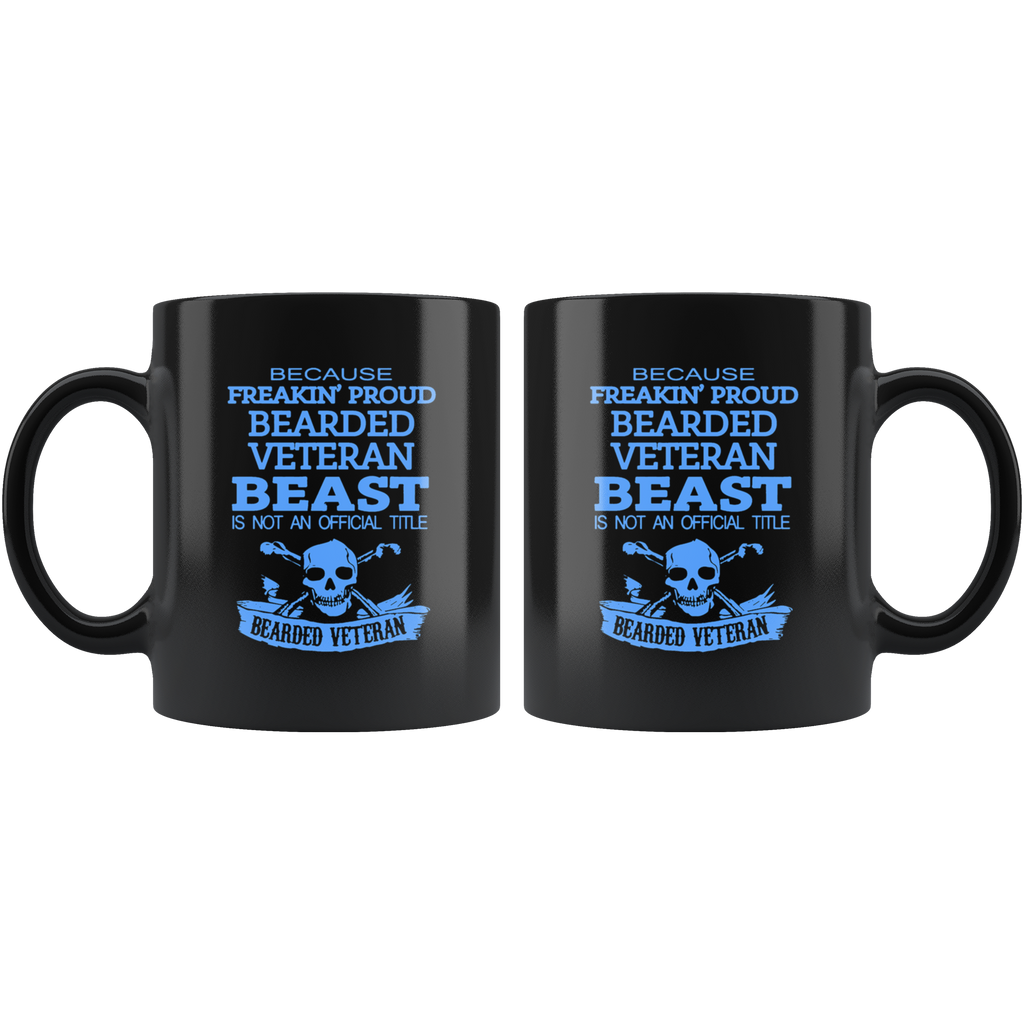 Bearded Veteran Black Ceramic Coffee Mug Quotes Cup Sayings Uscoolprint 5053