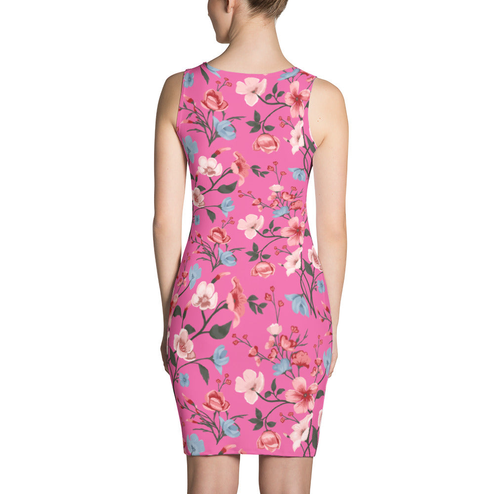 Floral Print Dress Nave Pink Dress for Women – uscoolprint