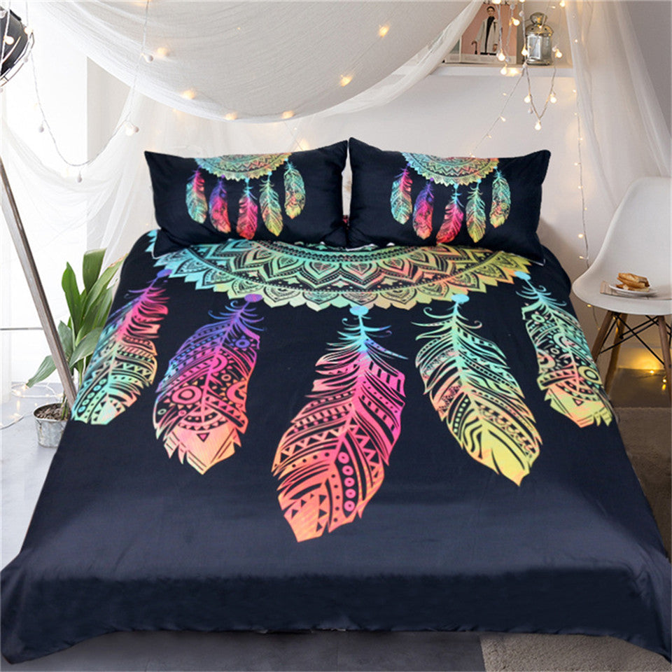 Dreamcatcher Bedding Set King Colorful Duvet Covers 2