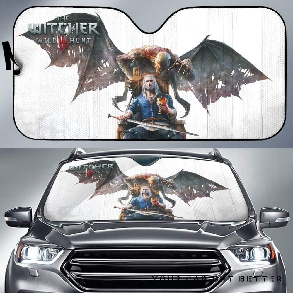 The Witcher Wild Hunt Geralt Game Car Sun Shades – uscoolprint