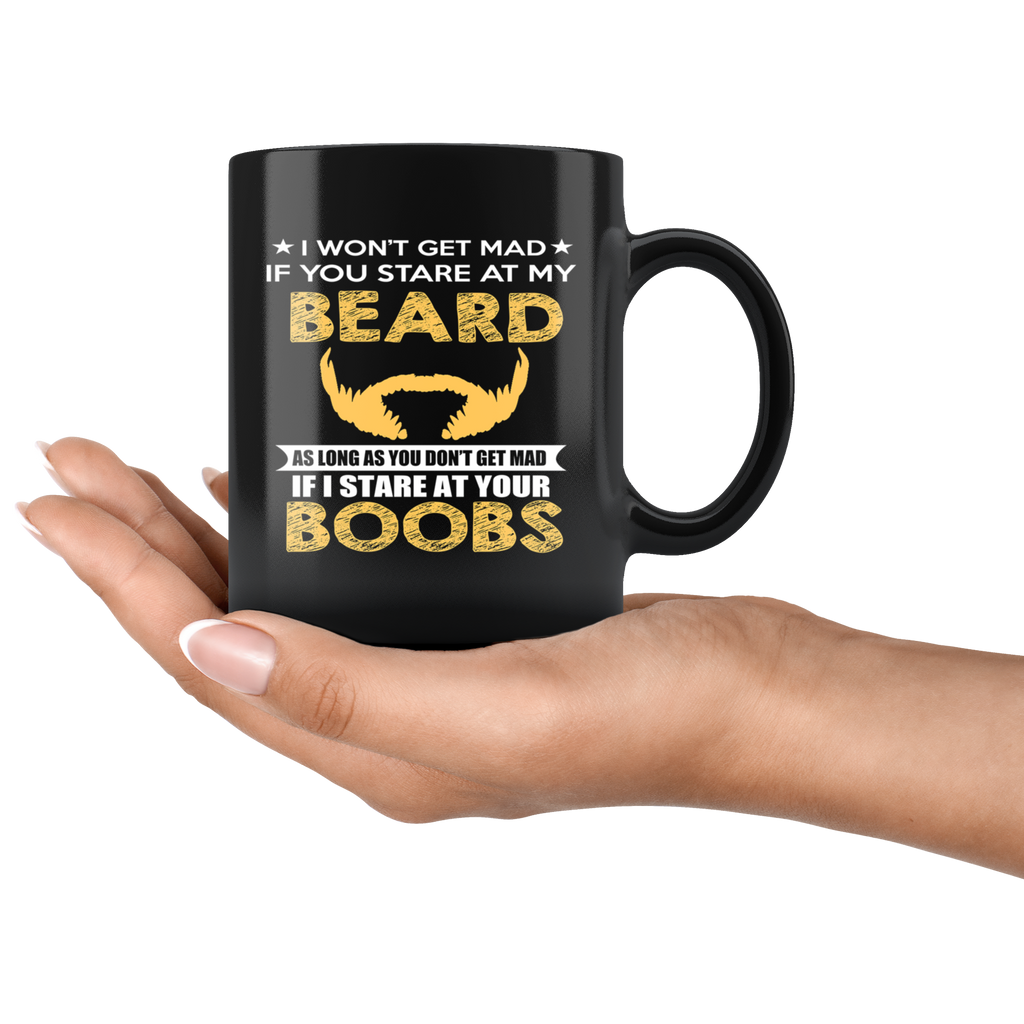 Funny Beard Black Ceramic Coffee Mug Quotes Cup Sayings Uscoolprint 3651