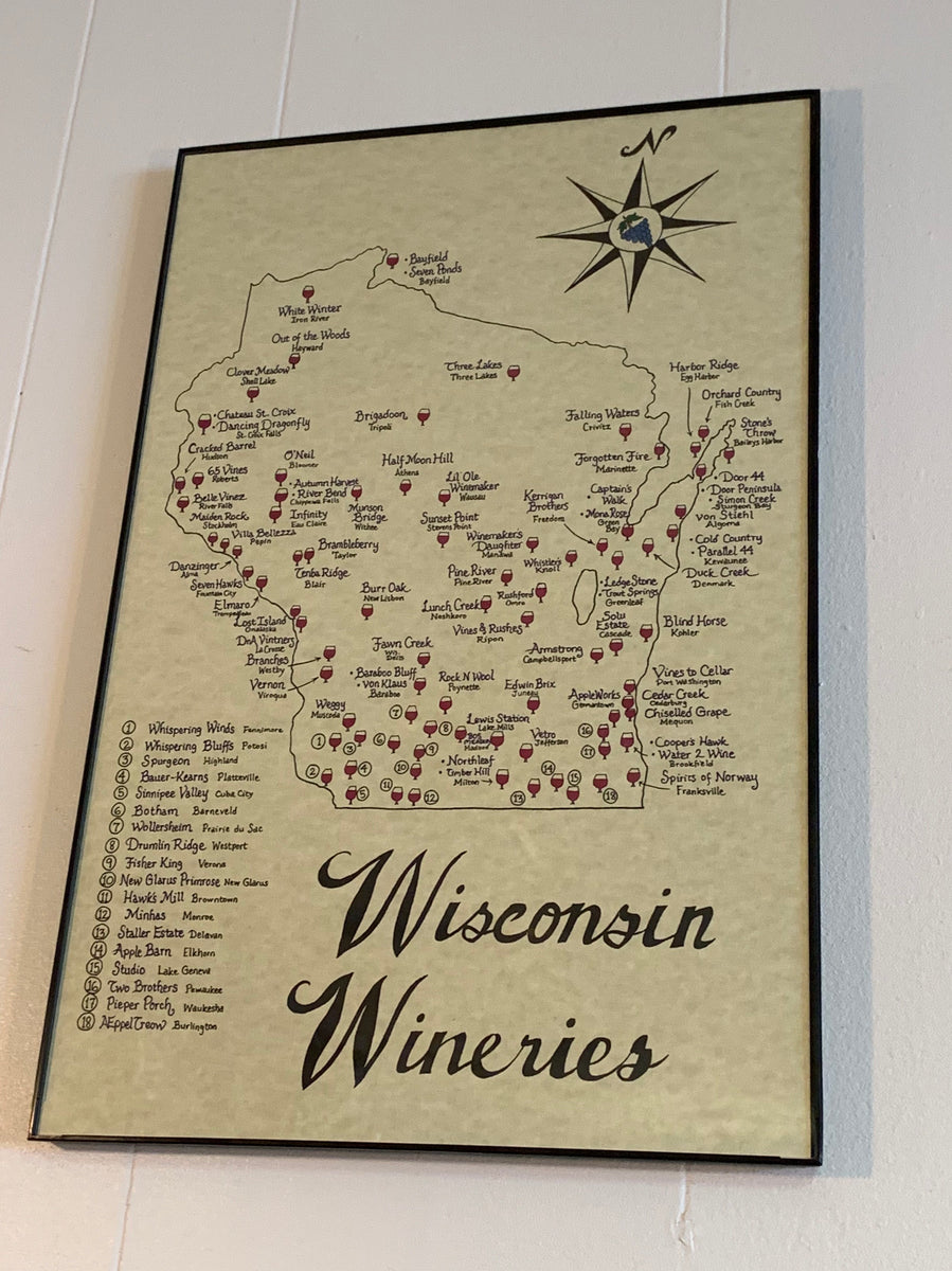 Wisconsin Wineries Map – Blue Moon Emporium