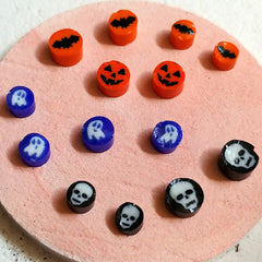 unfired murrine with Halloween designs