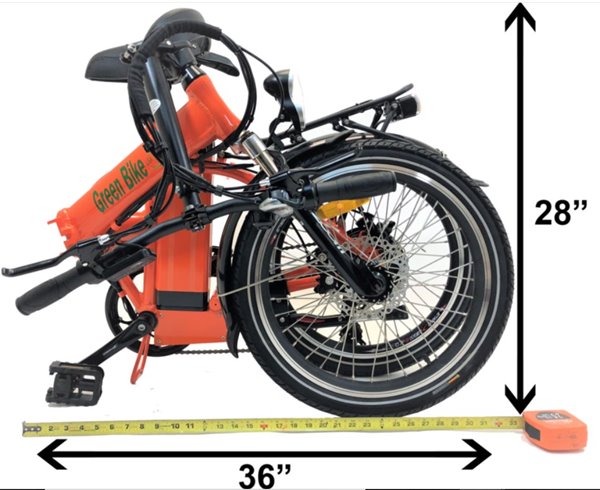 Green Bike USA GB1 Folding Commuter eBike Folded