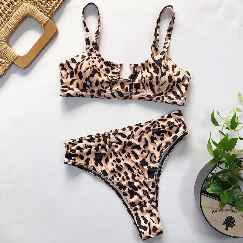 animal print bikini set