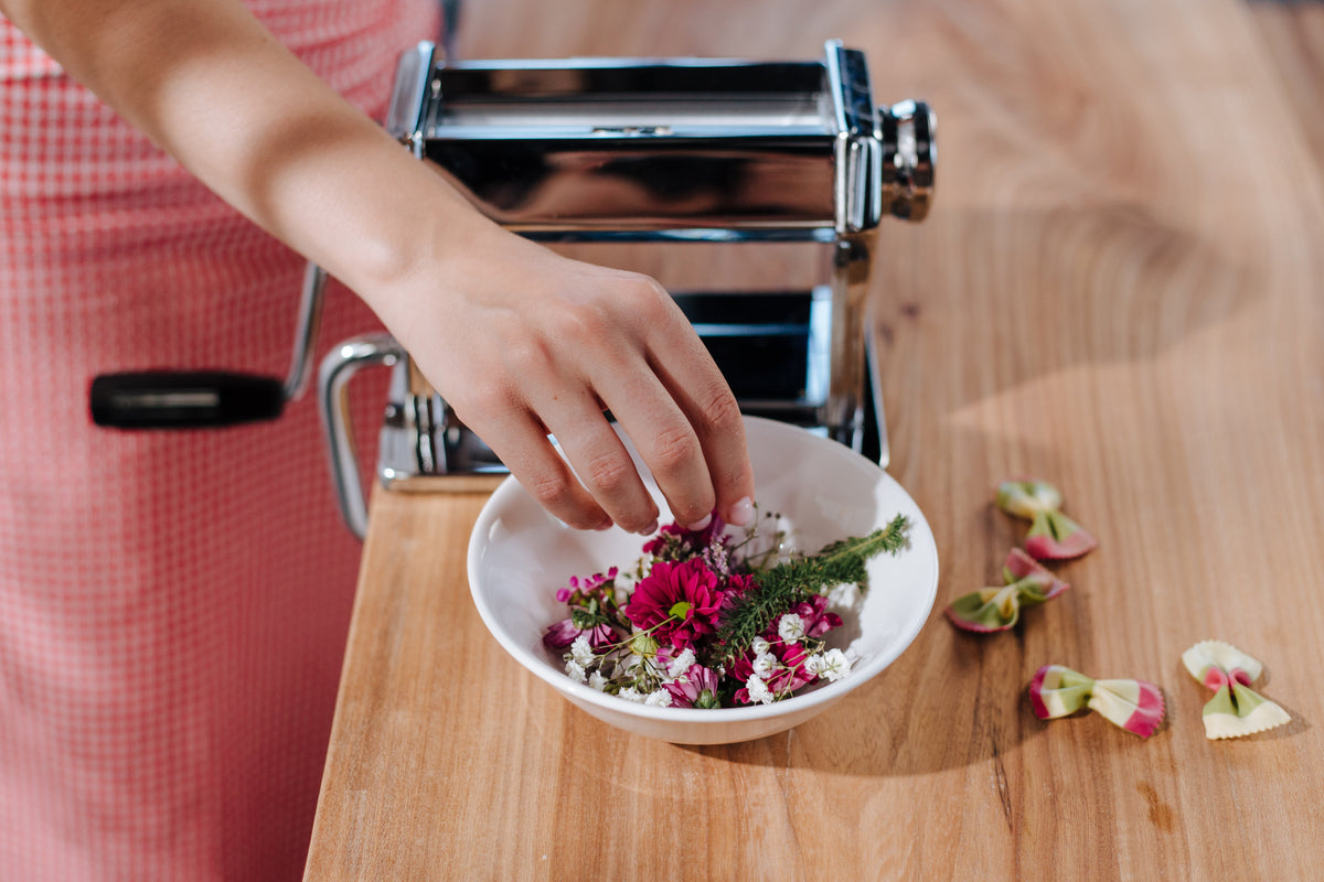 Homemade Pasta Dough with Edible Flowers – Pasta Evangelists