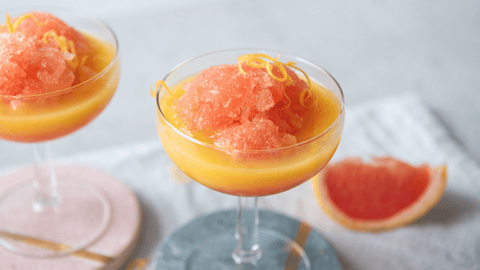 Campari and grapefruit granita