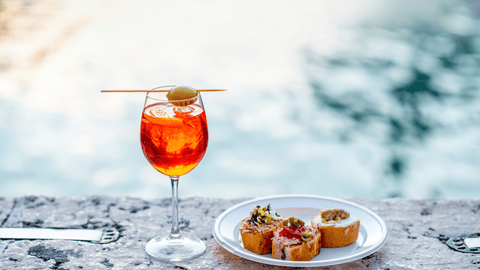 Cicchetti and an Aperol spritz