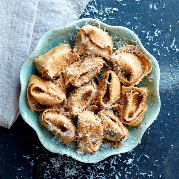 pasta evangelists - chicken tortelloni with rosemary butter