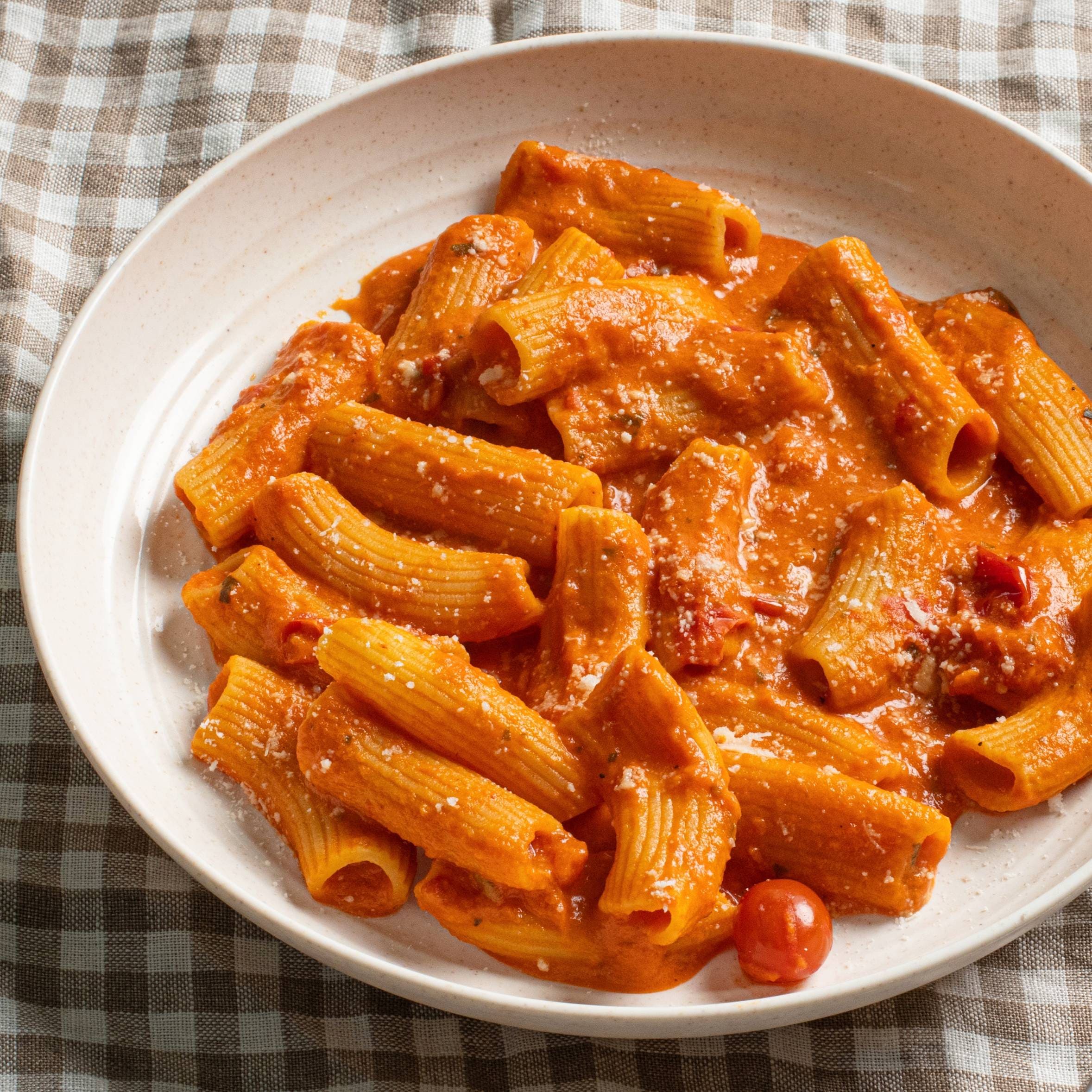 Rigatoni with a Datterini Tomato & Mascarpone Sauce | Pasta Evangelists