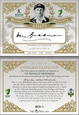 Don Bradman Signature 1 of 1