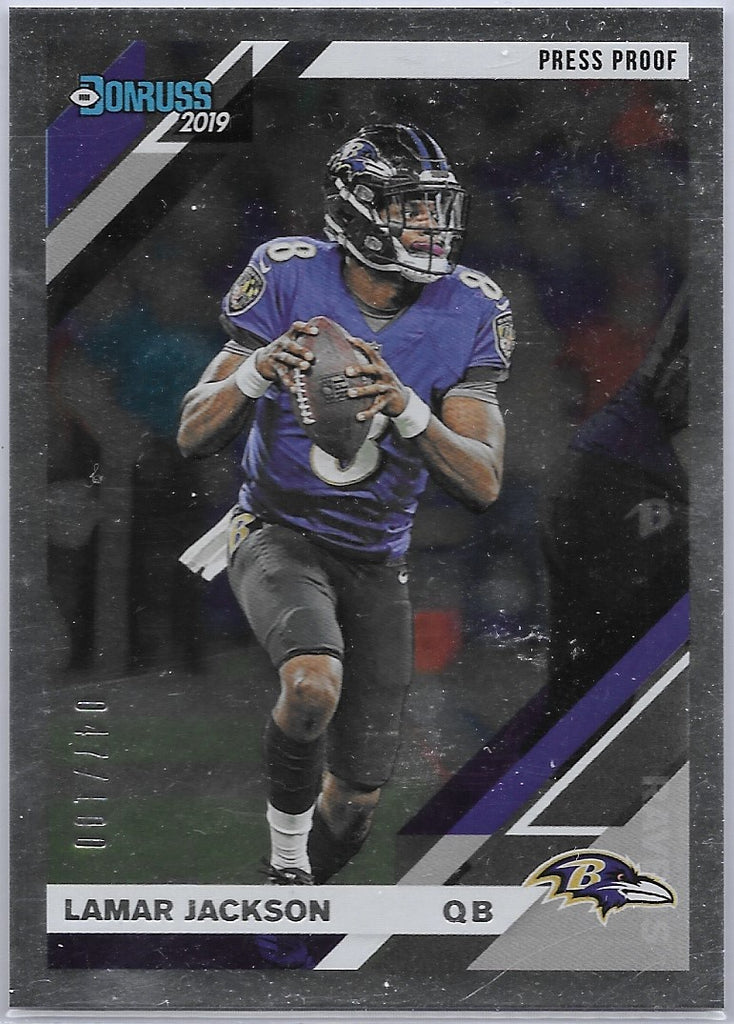 Trends International NFL Baltimore Ravens - Lamar Jackson Feature Series 23  Framed Wall Poster Prints Black Framed Version 14.725 x 22.375