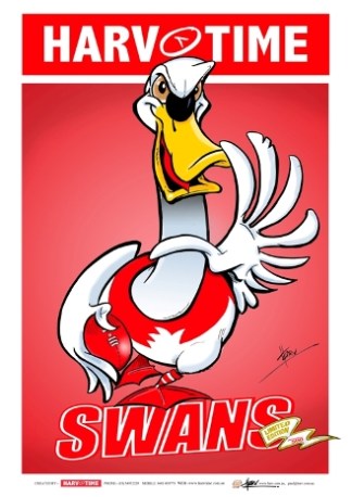 Sydney Swans Mascot Harv Time Poster