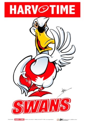 Sydney Swans Mascot Print Harv Time Poster