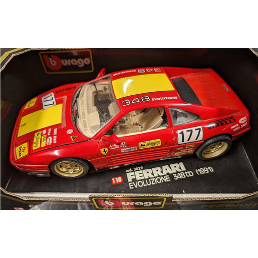 Burago Ferrari 348 TB Red Modellino 1:43 DIE CAST MODEL-Varie