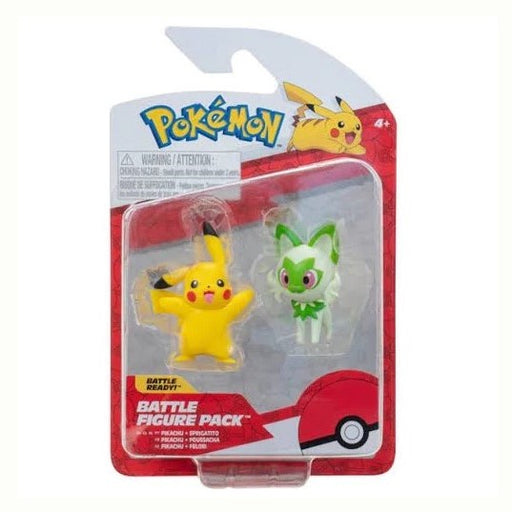 Jazwares Pokemon First Partner Fuecoco and Pikachu Battle Figure Set 2-Pack