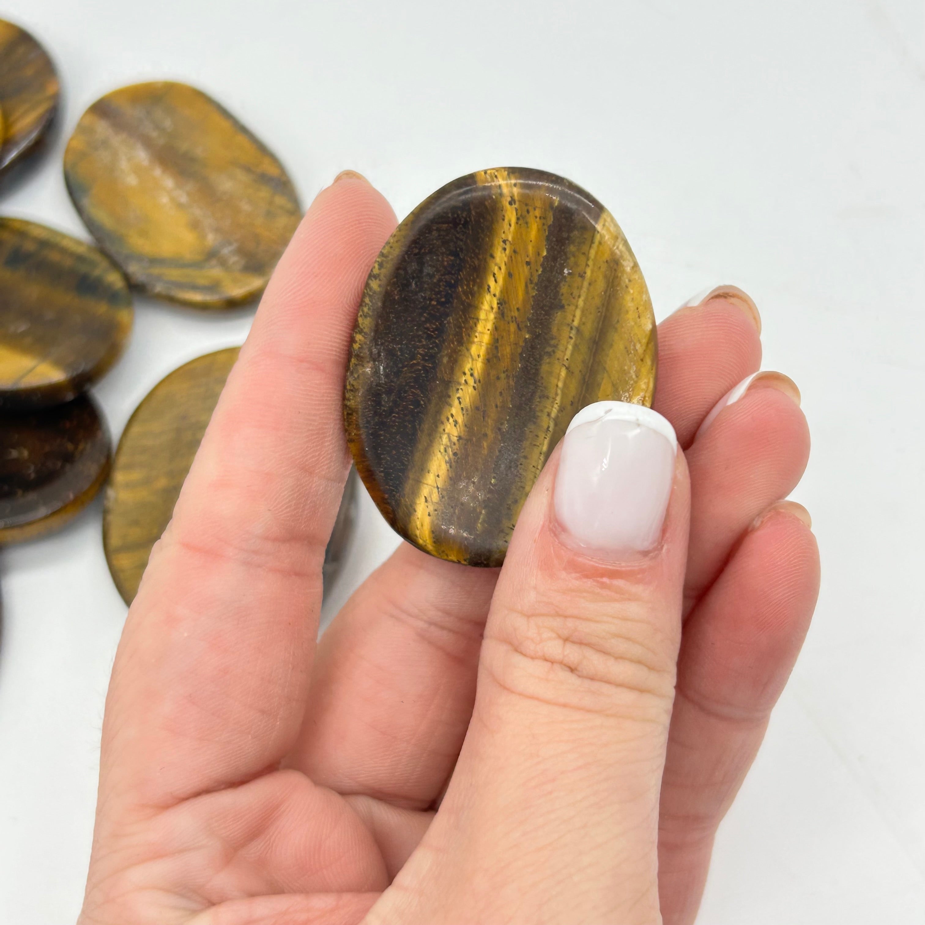 Tigers Eye Crystal Worry Stone