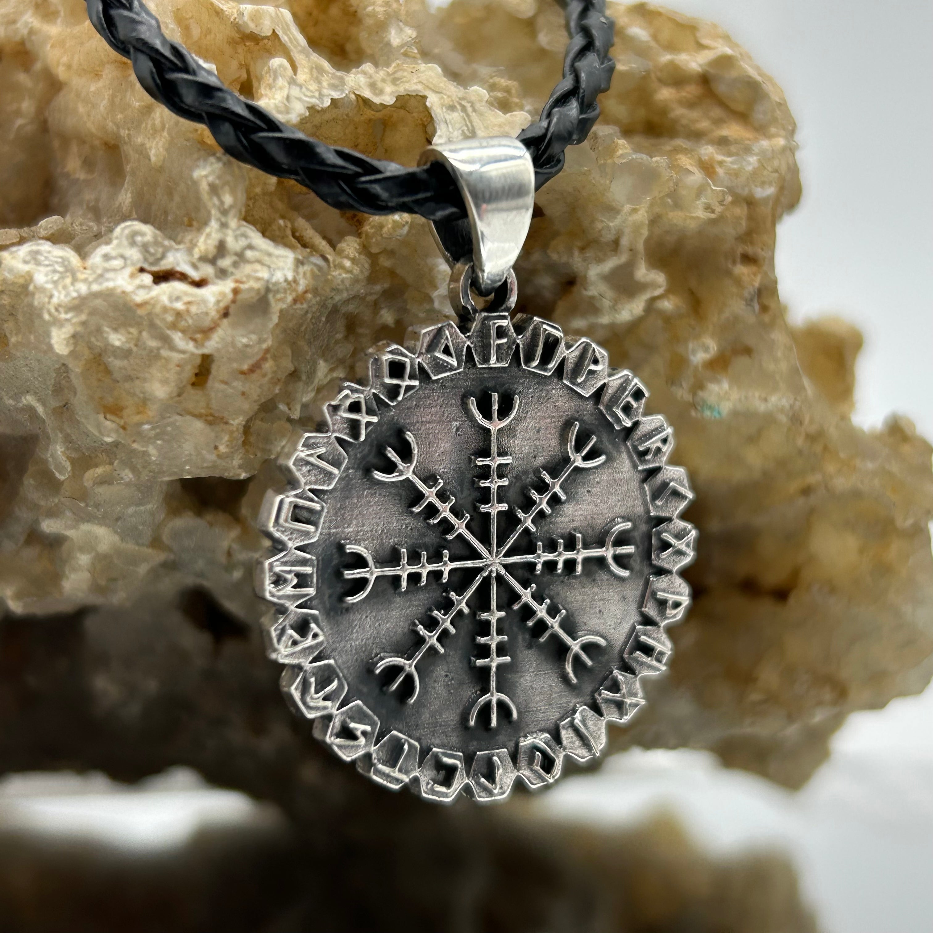 Wiccan wheel of the Year Sterling Silver Amulet