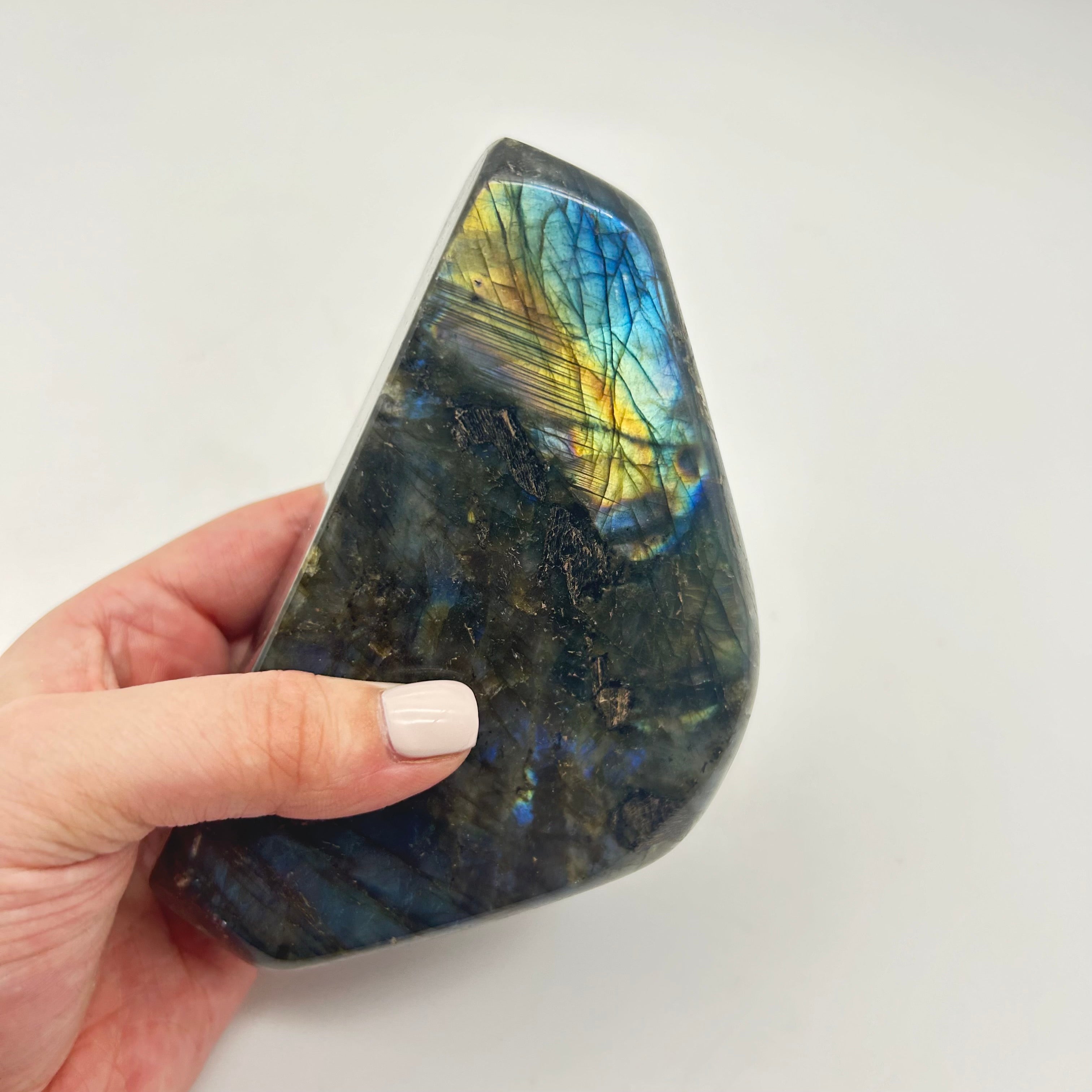 Labradorite Crystal Freeform from Madagascar