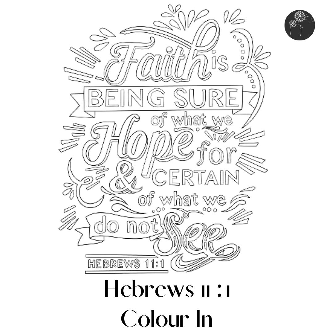 Hebrews 11:1 Adult Colour In – The Crystal Spirits