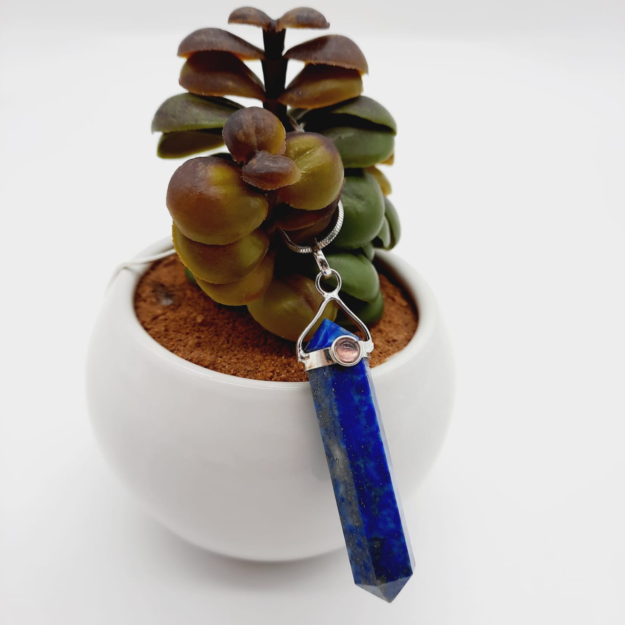 Lapis Lazuli Crystal Double Terminated Pendant