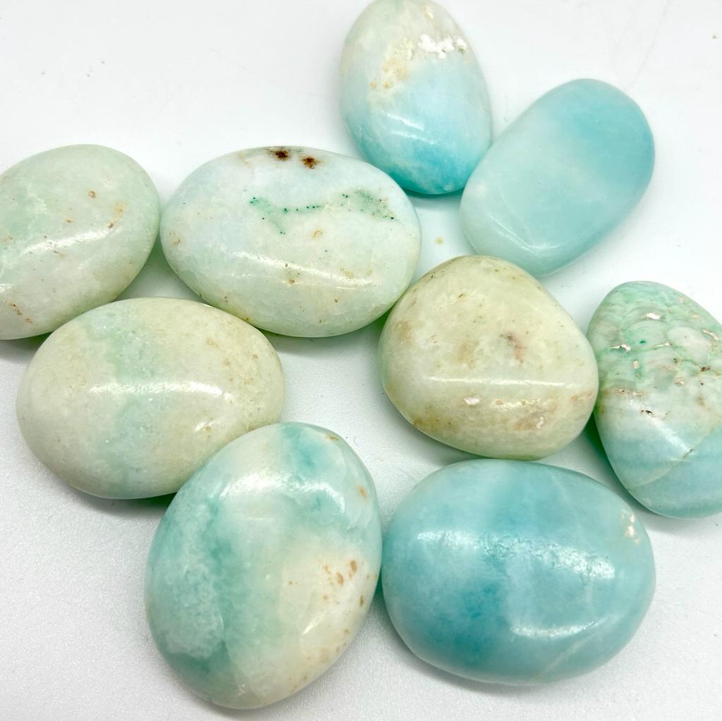 Tumbled Blue Aragonite Crystal Orbs