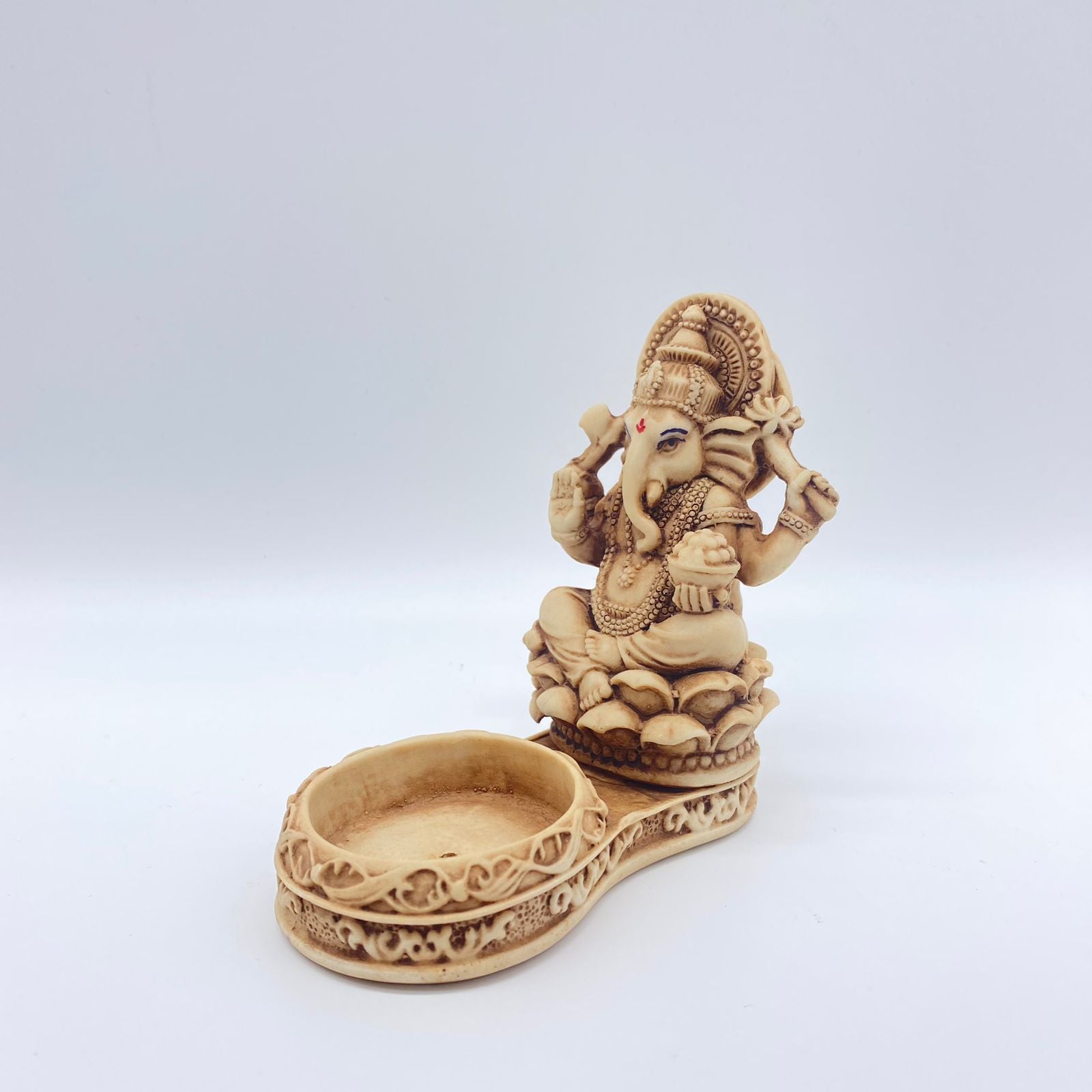 Ganesha Tea Light Candle Holder Statue