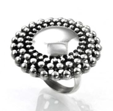 MM M8-166 13 OXIDIZED CIRCLE RING