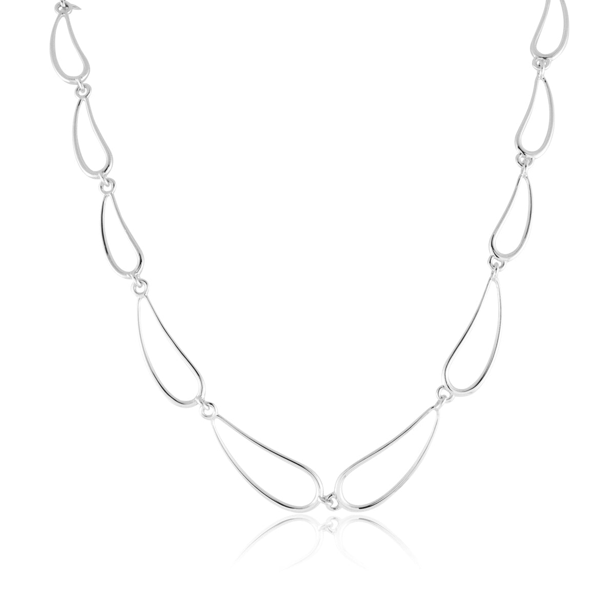 ZN A589/17 OPEN TEARDROP NECKLACE