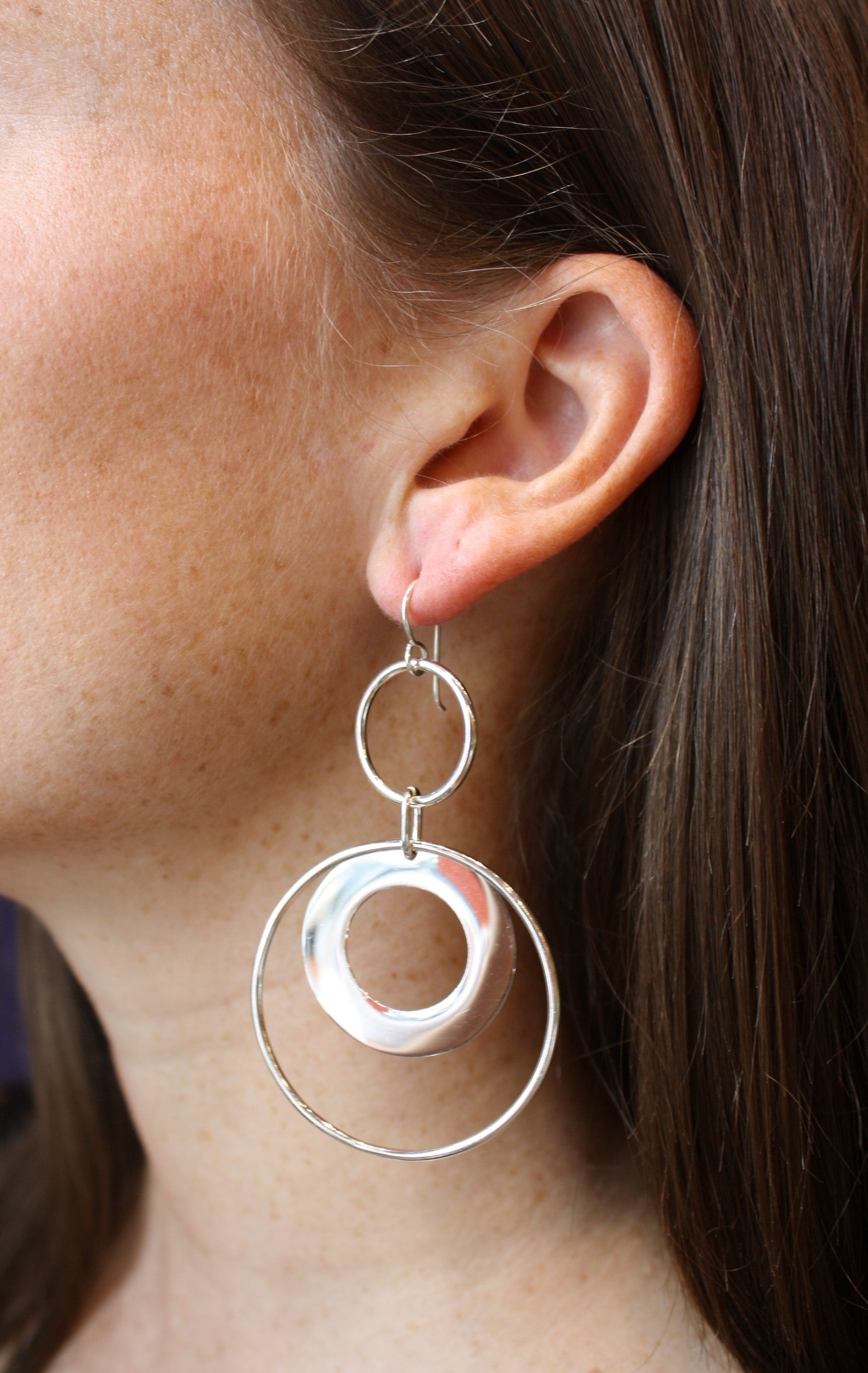 MM M1-13 14 MULTIPLE CIRCLE DROP EARRINGS