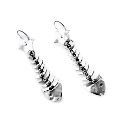 MM M1-500 5 FISH BONE DANGLE EARRINGS