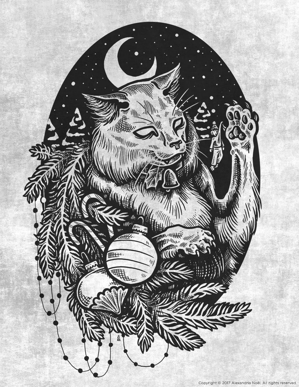 The Icelandic Yule Cat Illustration by Alexandria Noel – Alexandria Noël