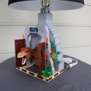 Custom Built T-Rex Lamp, with Jurassic World Park Gate – Brickablocks.com
