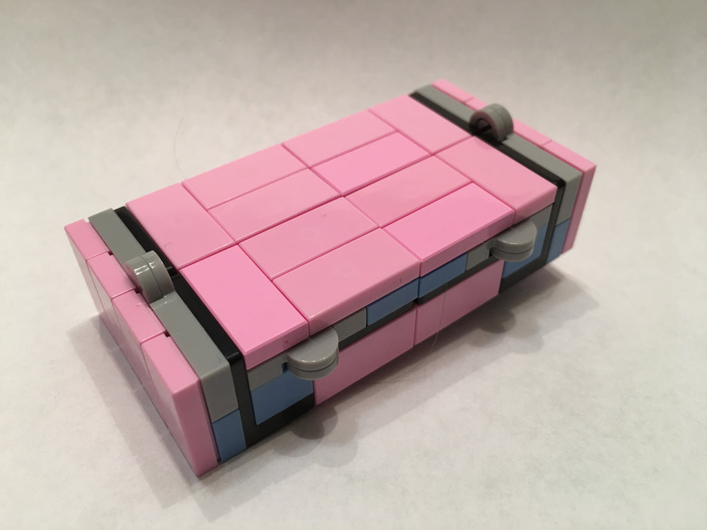 Pink And Blue Folding Fidget Cube Parts Kit Built With Toy Bricks In Brickablocks Com