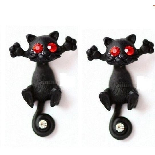 Pendentif Chat Noir Et Brillant La Minute Chat