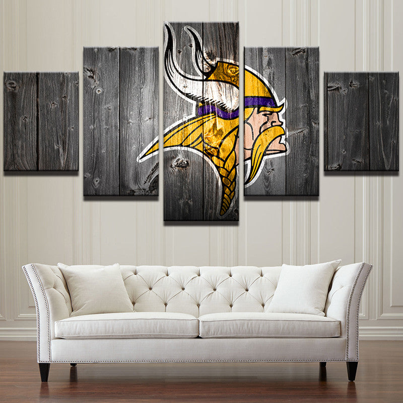 Minnesota Vikings Barnwood Style Wall Print - Display Your Favorite ...