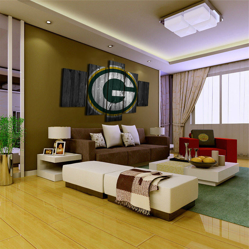 Green Bay Packers Wall Print - A Beautiful Barn Wood Style 