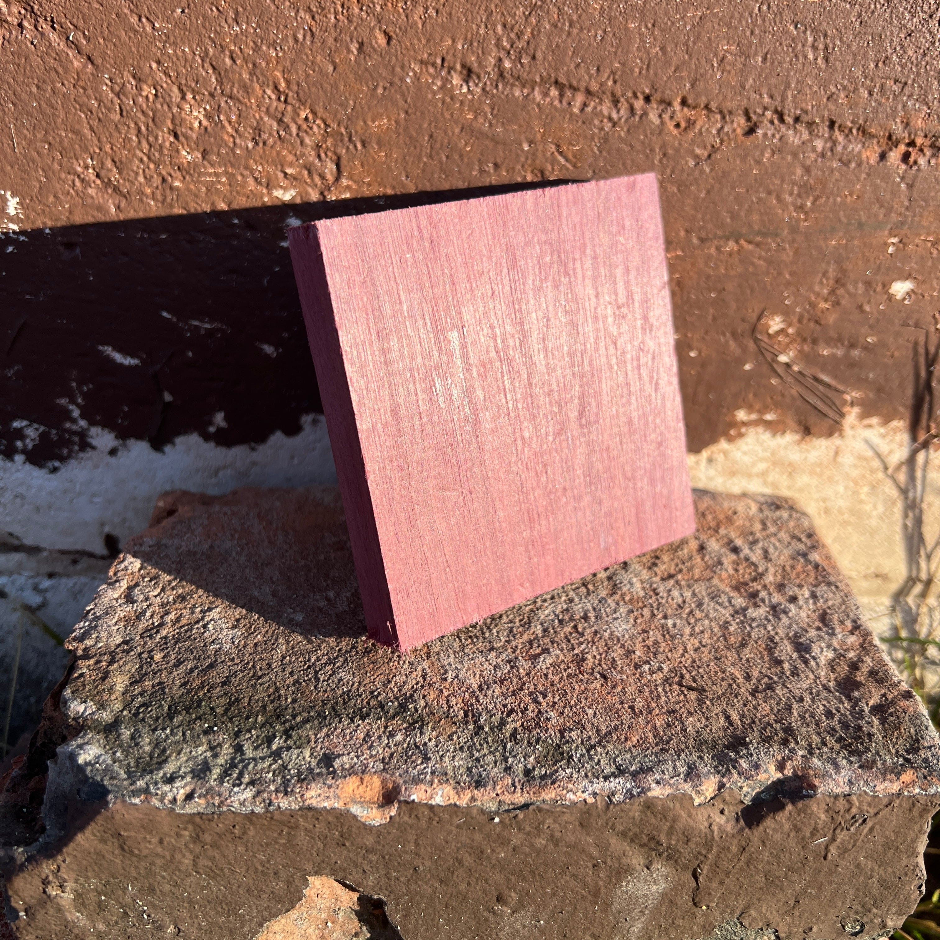 Purpleheart Pre-Cut 3" Squares For Laminate Palm Swells
