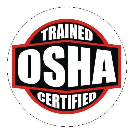 OSHA Certified Trained Hard Hat Sticker - 2 inch Circle – Construction ...