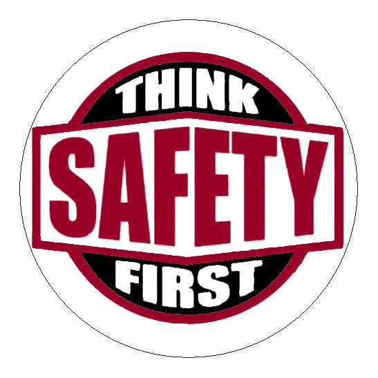 Politiek Persoonlijk biologie Think Safety First Hard Hat Sticker - 2 inch Circle – Construction Sticker