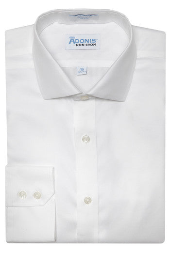 Mens 100% Cotton Non Iron White 'supima twill' Barrel Cuff Dress Shirt ...