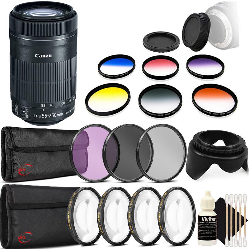 Canon Ef S 55 250mm F 4 5 6 Is Stm Lens With Accessories For Canon T6 The Teds Store