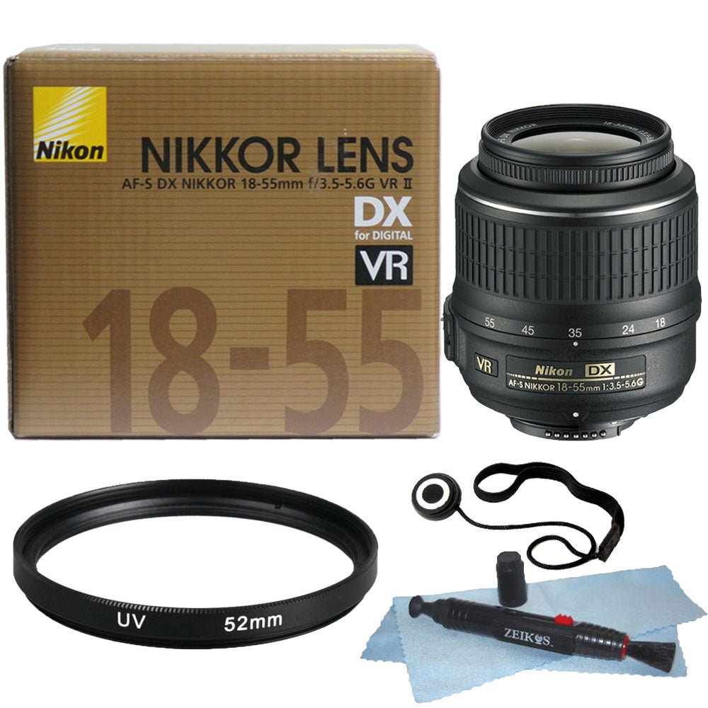 Nikon Af S Dx Nikkor 18 55mm F 3 5 5 6g Vr Lens 52mm Uv Filter Accessories The Teds Store