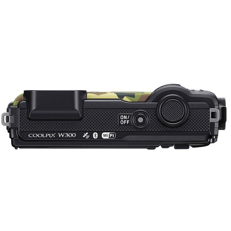 NIKON COOLPIX W300 16MP Waterproof Wi-Fi UHD 4K/30p Video Recording Digital  Camera Camouflage