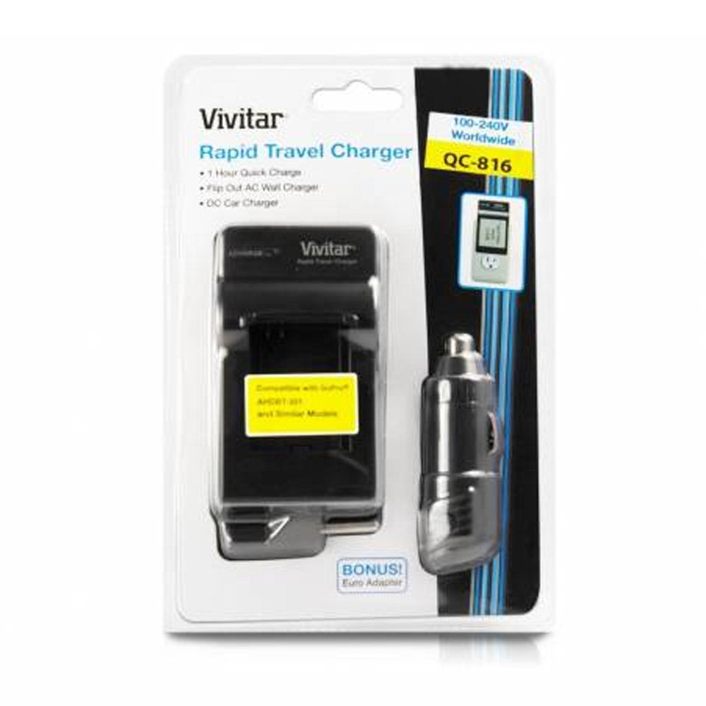 Vivitar Qc 816 Ac Dc Rapid Battery Charger Compatible With Gopro Hero3 The Teds Store