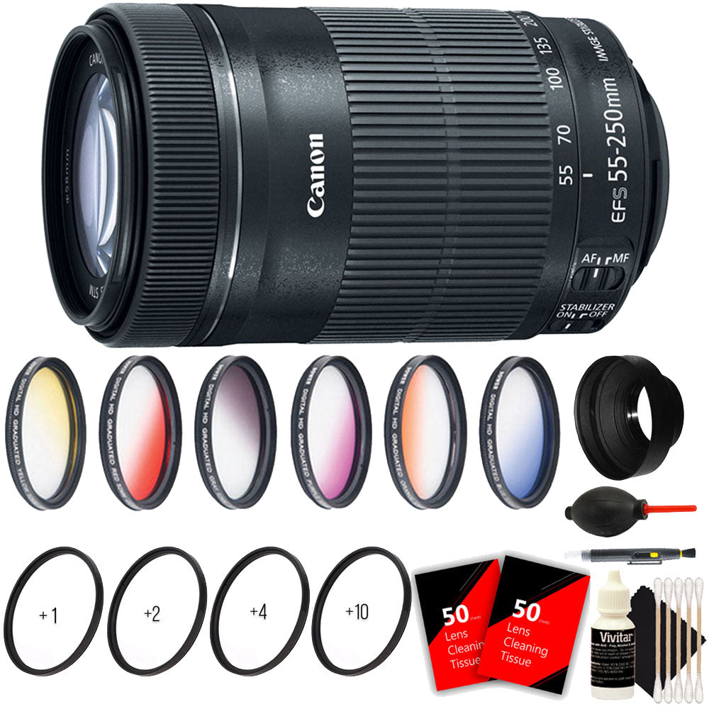 Canon Ef S 55 250mm F4 5 6 Is Stm Lens With Accessories For Canon 77d The Teds Store