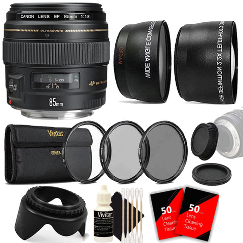 Canon Ef 85mm F 1 8 Usm Medium Telephoto Lens Black