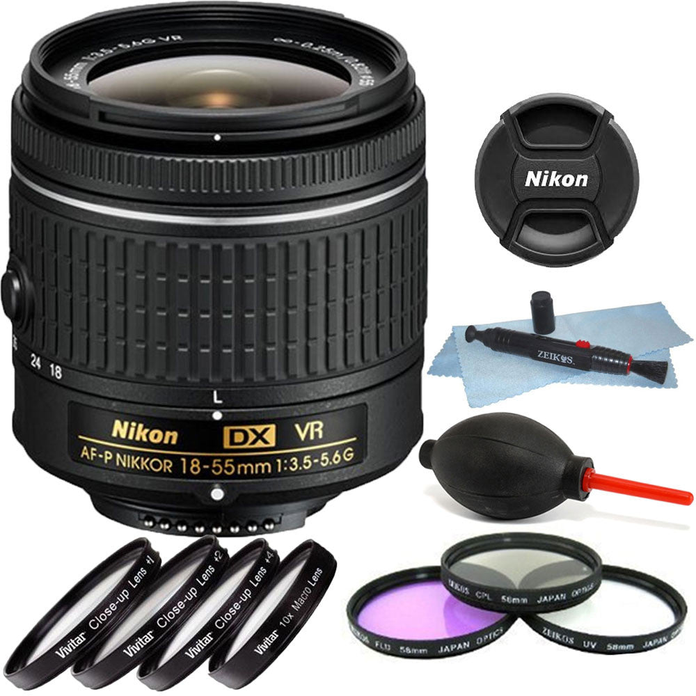 Nikon 18 55mm F 3 5 5 6g Vr Af P Dx Nikkor Lens 55mm Top Accessory The Teds Store