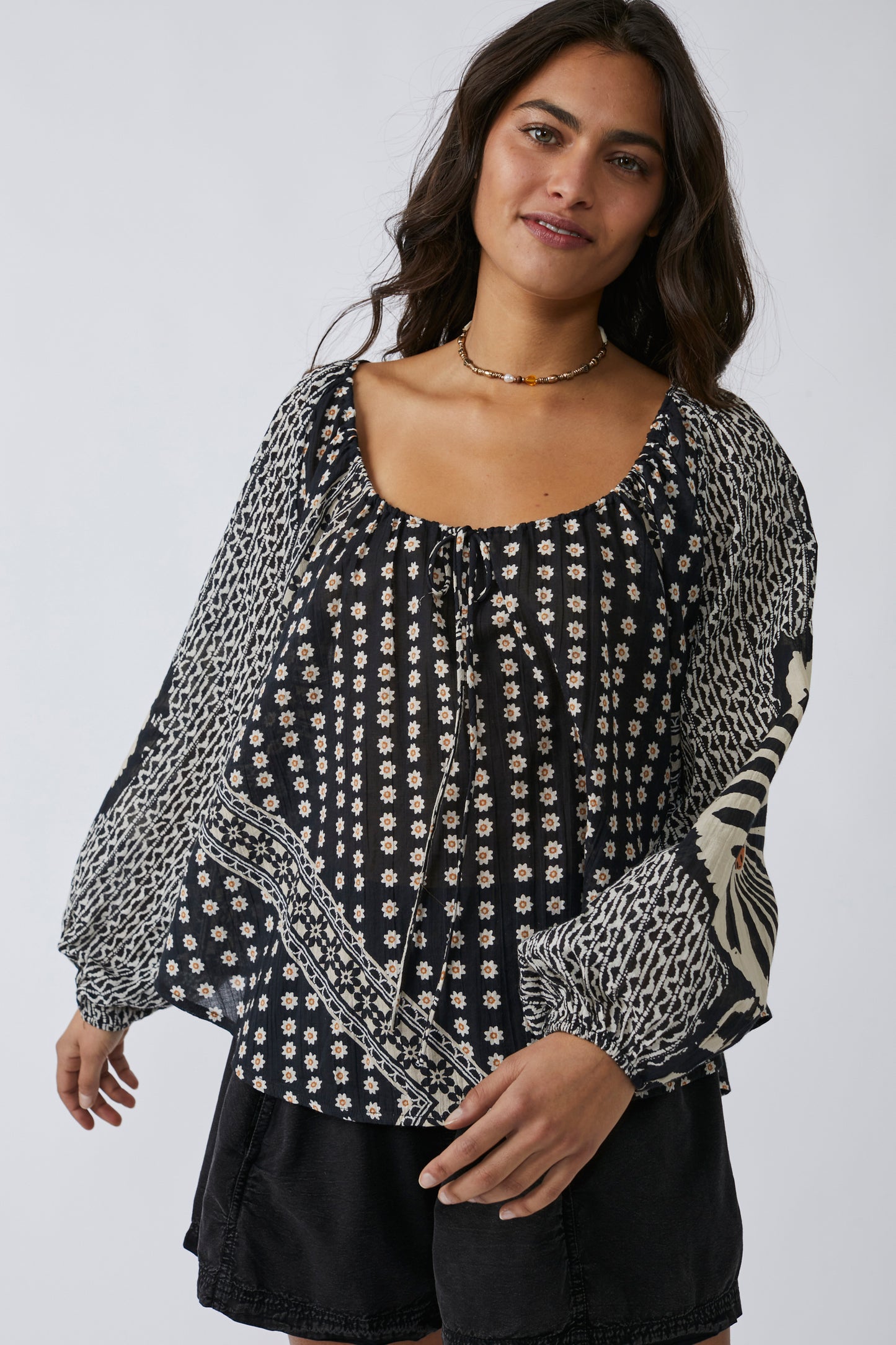 Free People Elena Cotton Blouse at Leaf Boutique