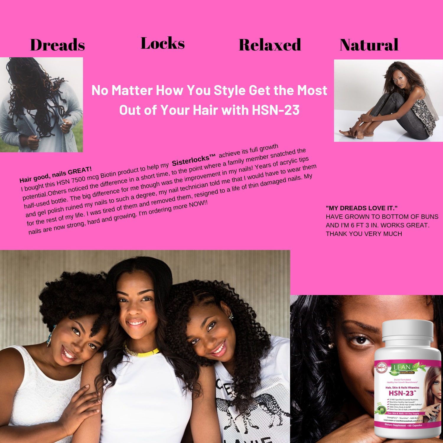 Hair Skin Nails Vitamins For Black Women Men 7500 Mcg Biotin Leanshoppe